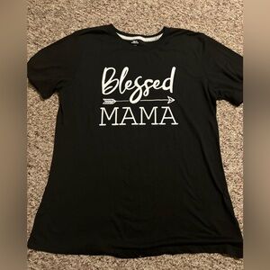 💕 3 for $10💕 Blessed Mama tee size medium (8-10) blackk
